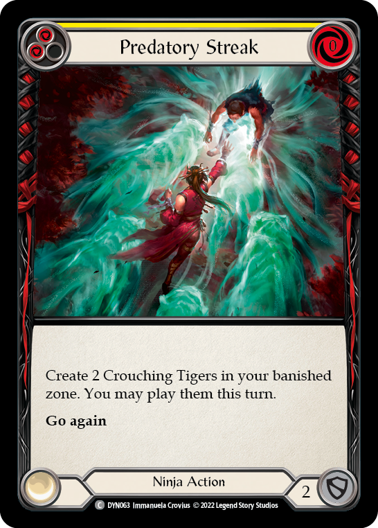 Predatory Streak (Yellow) [DYN063] (Dynasty)  Rainbow Foil | Total Play