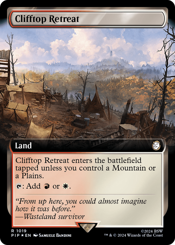 Clifftop Retreat (Extended Art) (Surge Foil) [Fallout] | Total Play