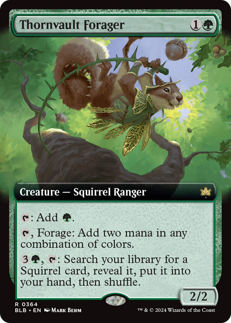 Thornvault Forager (Extended Art) [Bloomburrow] | Total Play
