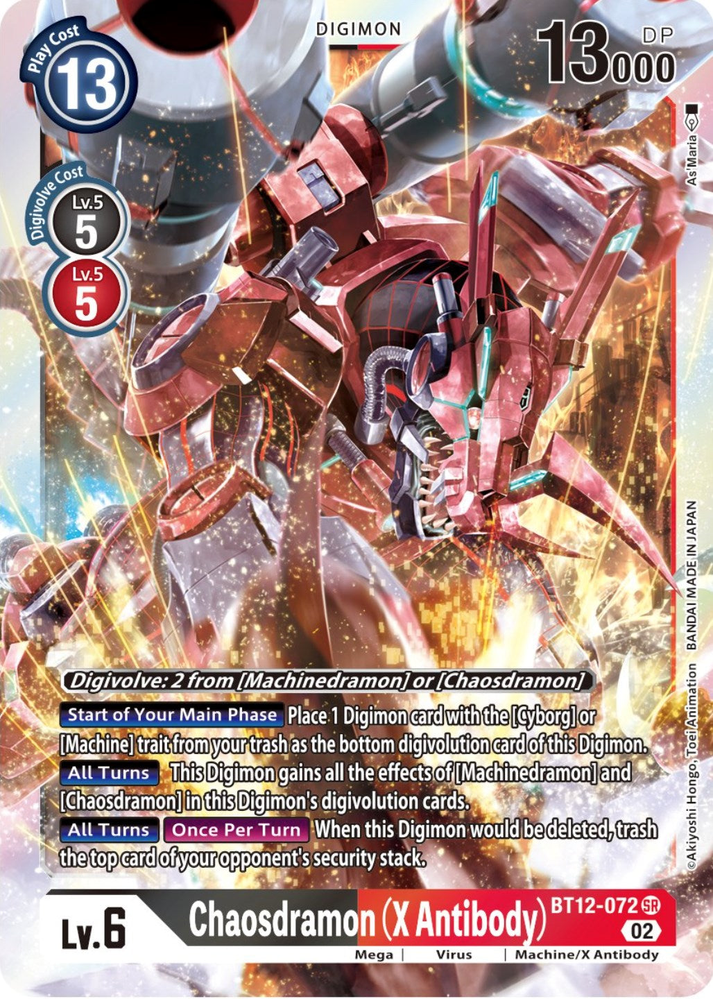 Chaosdramon (X Antibody) [BT12-072] [Across Time] | Total Play