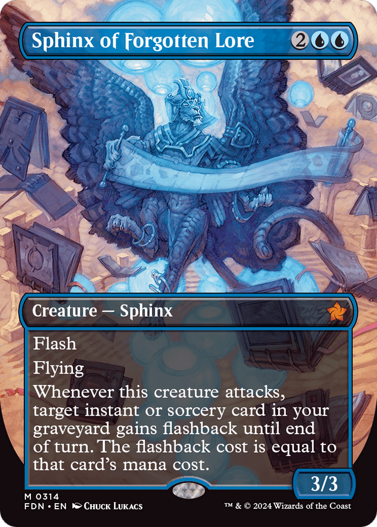 Sphinx of Forgotten Lore (Borderless) [Foundations] | Total Play