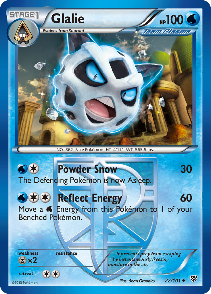 Glalie (22/101) [Black & White: Plasma Blast] | Total Play