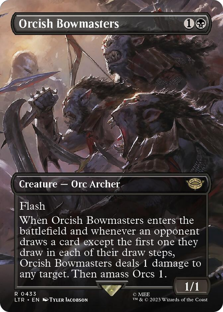 Orcish Bowmasters (Borderless Alternate Art) [The Lord of the Rings: Tales of Middle-Earth] | Total Play