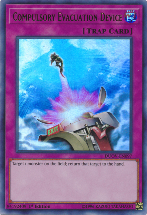Compulsory Evacuation Device [DUOV-EN097] Ultra Rare | Total Play