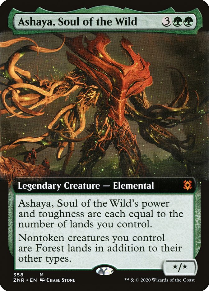 Ashaya, Soul of the Wild (Extended Art) [Zendikar Rising] | Total Play