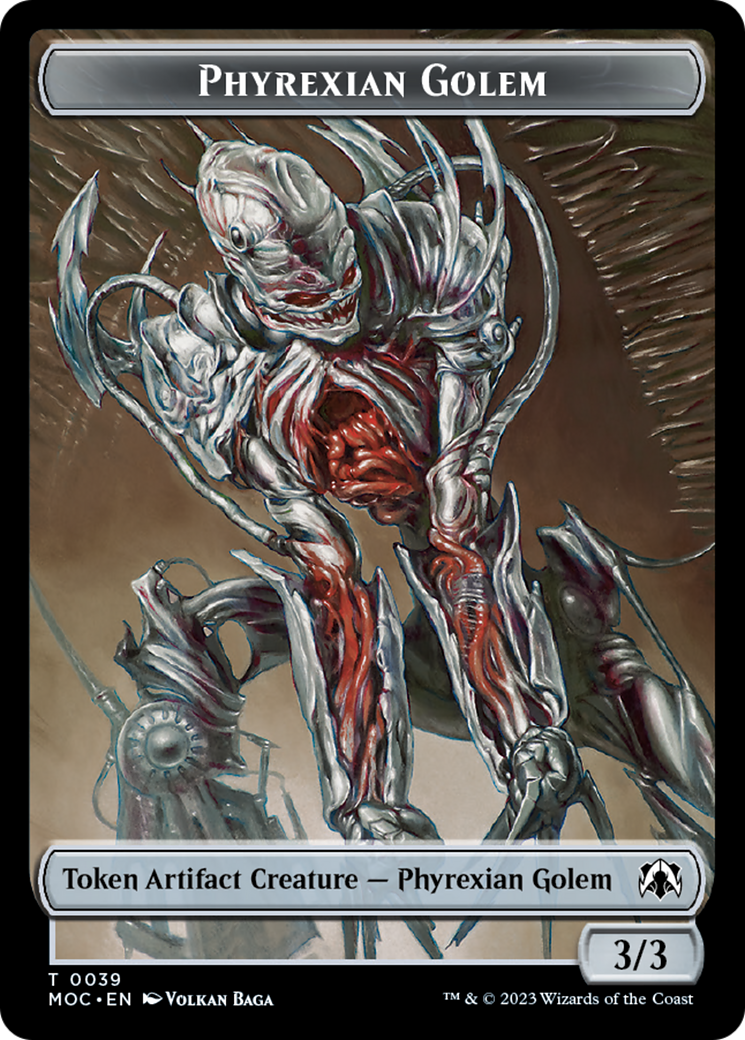 Phyrexian Golem // Phyrexian Horror Double-Sided Token [March of the Machine Commander Tokens] | Total Play