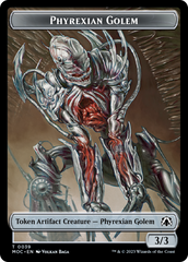 Phyrexian Golem // Construct Double-Sided Token [March of the Machine Commander Tokens] | Total Play