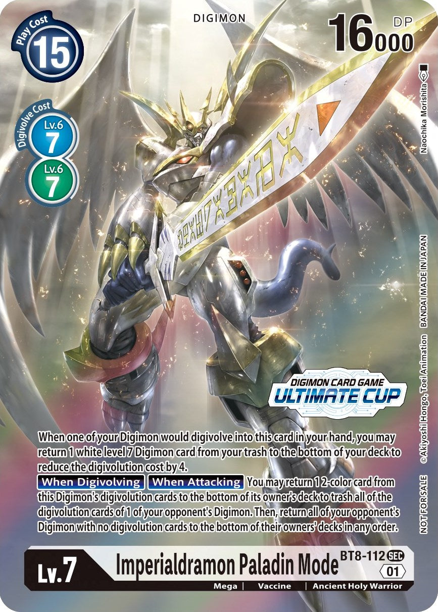 Imperialdramon Paladin Mode [BT8-112] (April Ultimate Cup 2022) [New Awakening Promos] | Total Play