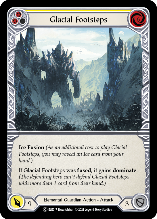 Glacial Footsteps (Yellow) [U-ELE017] (Tales of Aria Unlimited)  Unlimited Rainbow Foil | Total Play