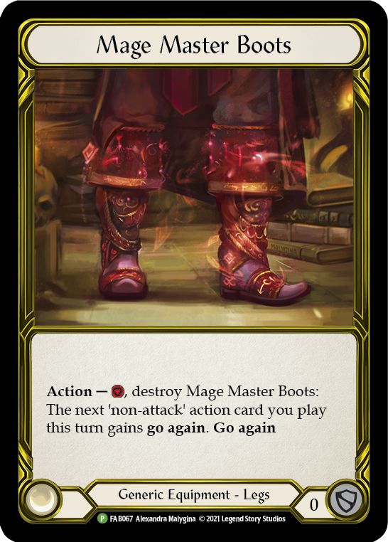 Mage Master Boots (Golden) [FAB067] (Promo)  Cold Foil | Total Play