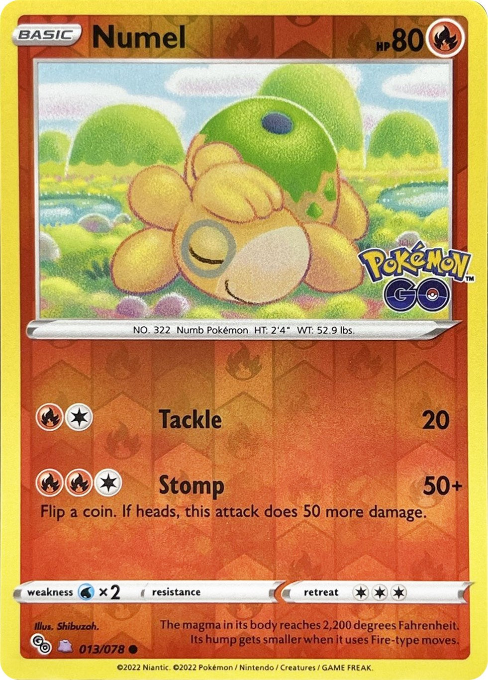 Numel (013/078) (Peelable Ditto) [Pokémon GO] | Total Play