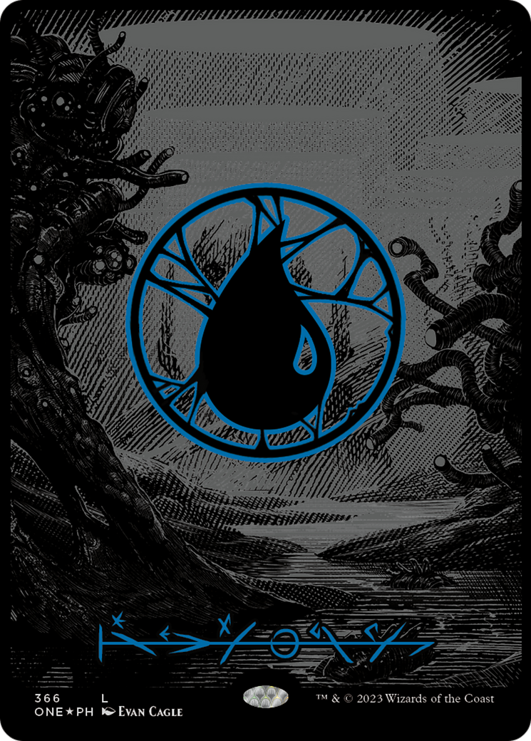 Island (366) (Oil Slick Raised Foil) [Phyrexia: All Will Be One] | Total Play