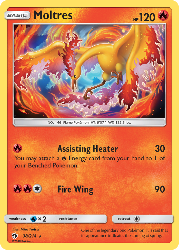 Moltres (38/214) (Reverse Holo) [Sun & Moon: Lost Thunder] | Total Play