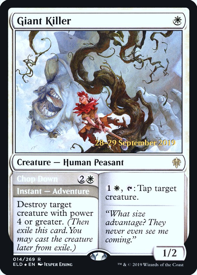 Giant Killer // Chop Down [Throne of Eldraine Prerelease Promos] | Total Play