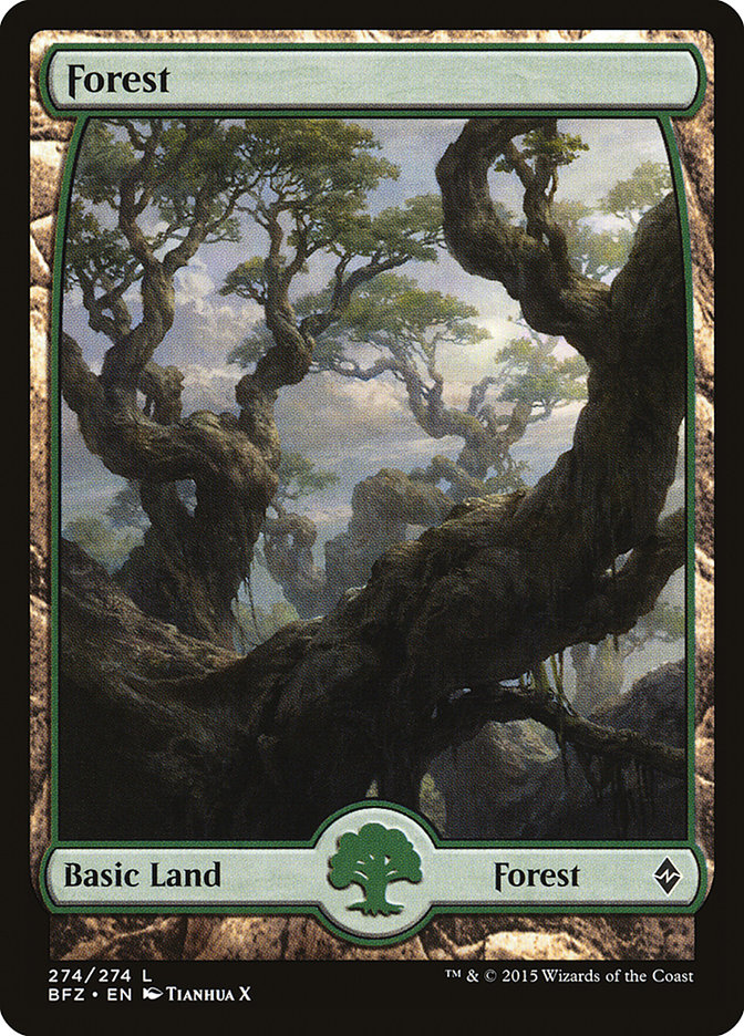 Forest (274) (Full Art) [Battle for Zendikar] | Total Play