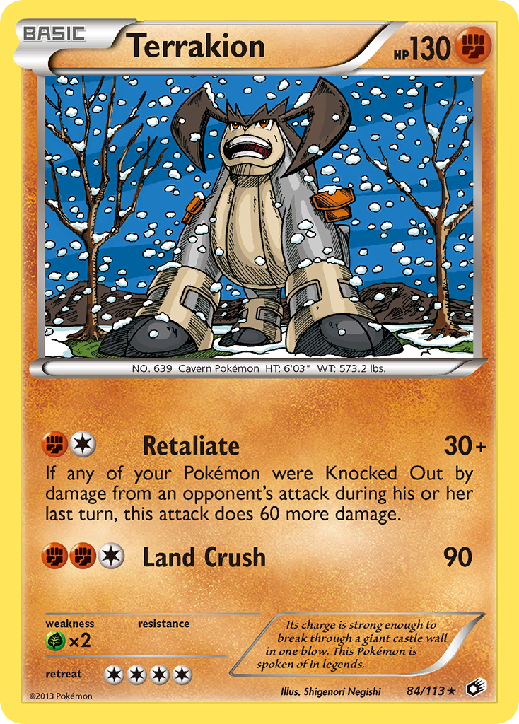 Terrakion (84/113) [Black & White: Legendary Treasures] | Total Play