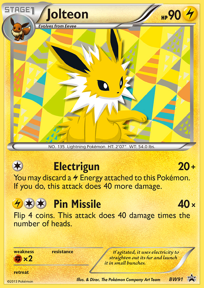 Jolteon (BW91) [Black & White: Black Star Promos] | Total Play