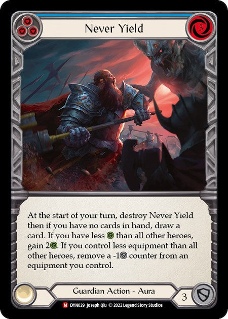 Never Yield [DYN029] (Dynasty)  Rainbow Foil | Total Play