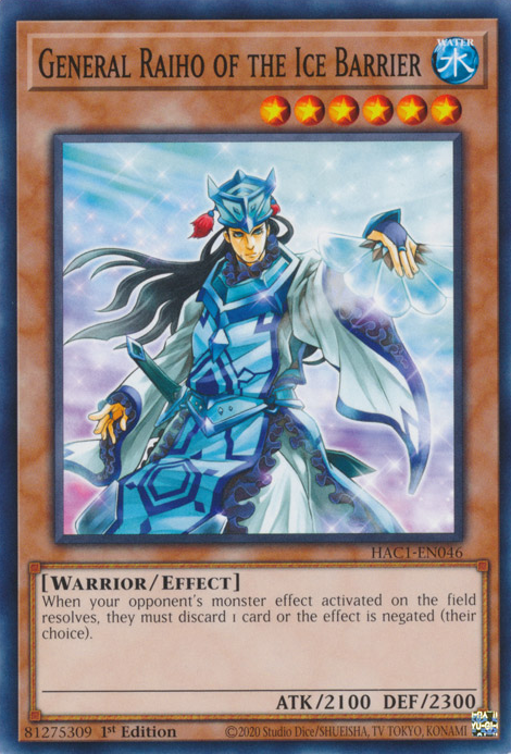 General Raiho of the Ice Barrier [HAC1-EN046] Common | Total Play