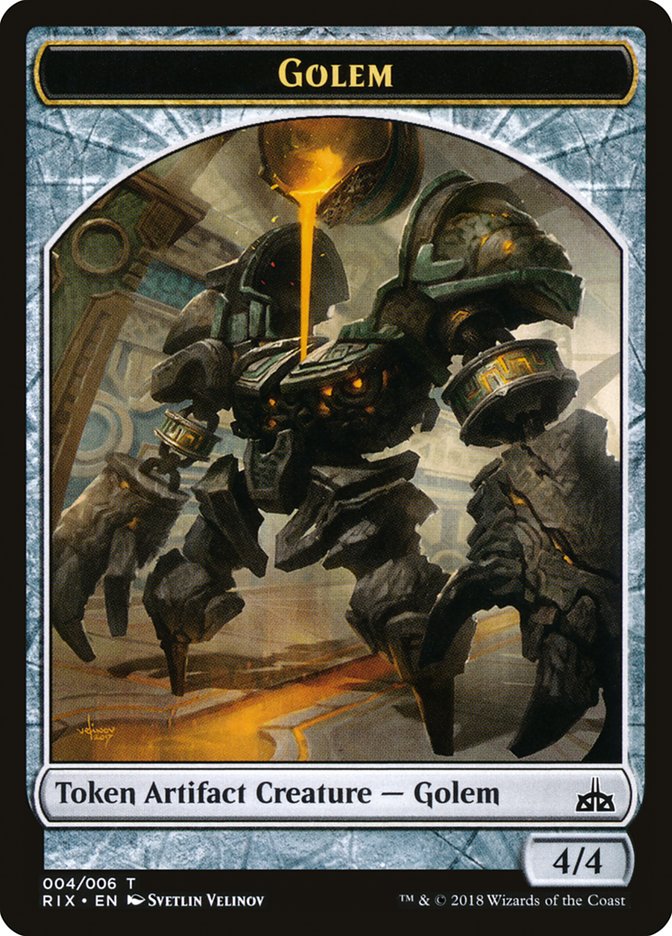 Golem Token [Rivals of Ixalan Tokens] | Total Play
