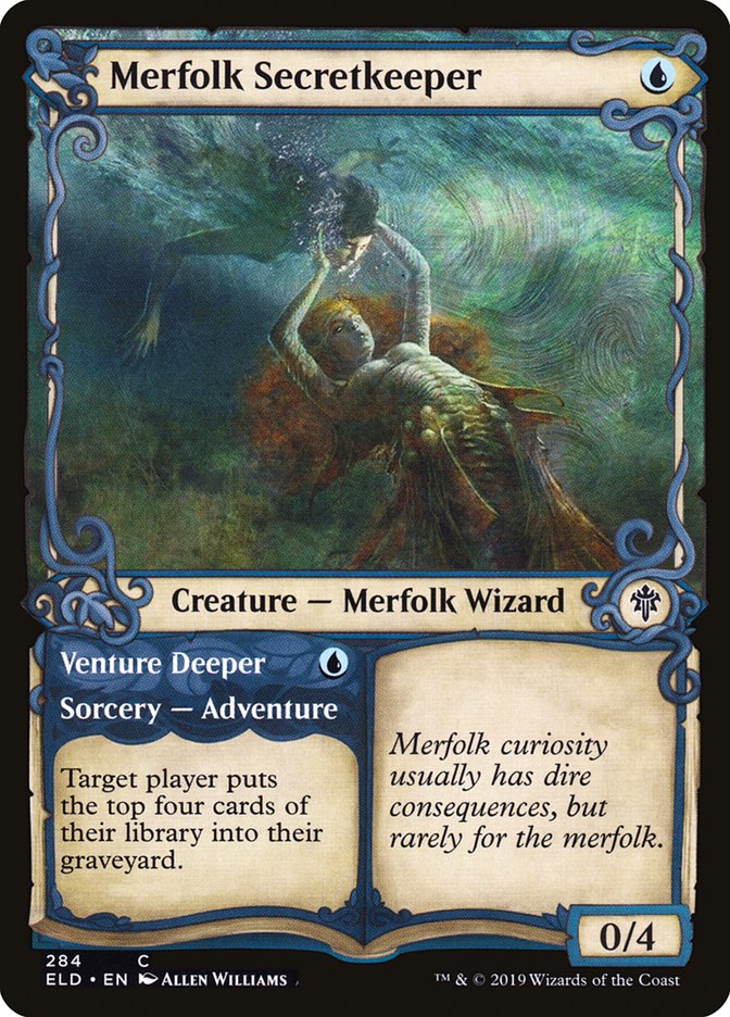 Merfolk Secretkeeper // Venture Deeper (Showcase) [Throne of Eldraine] | Total Play