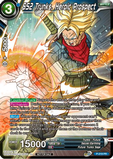 SS2 Trunks, Heroic Prospect (Event Pack 08) (P-219) [Tournament Promotion Cards] | Total Play