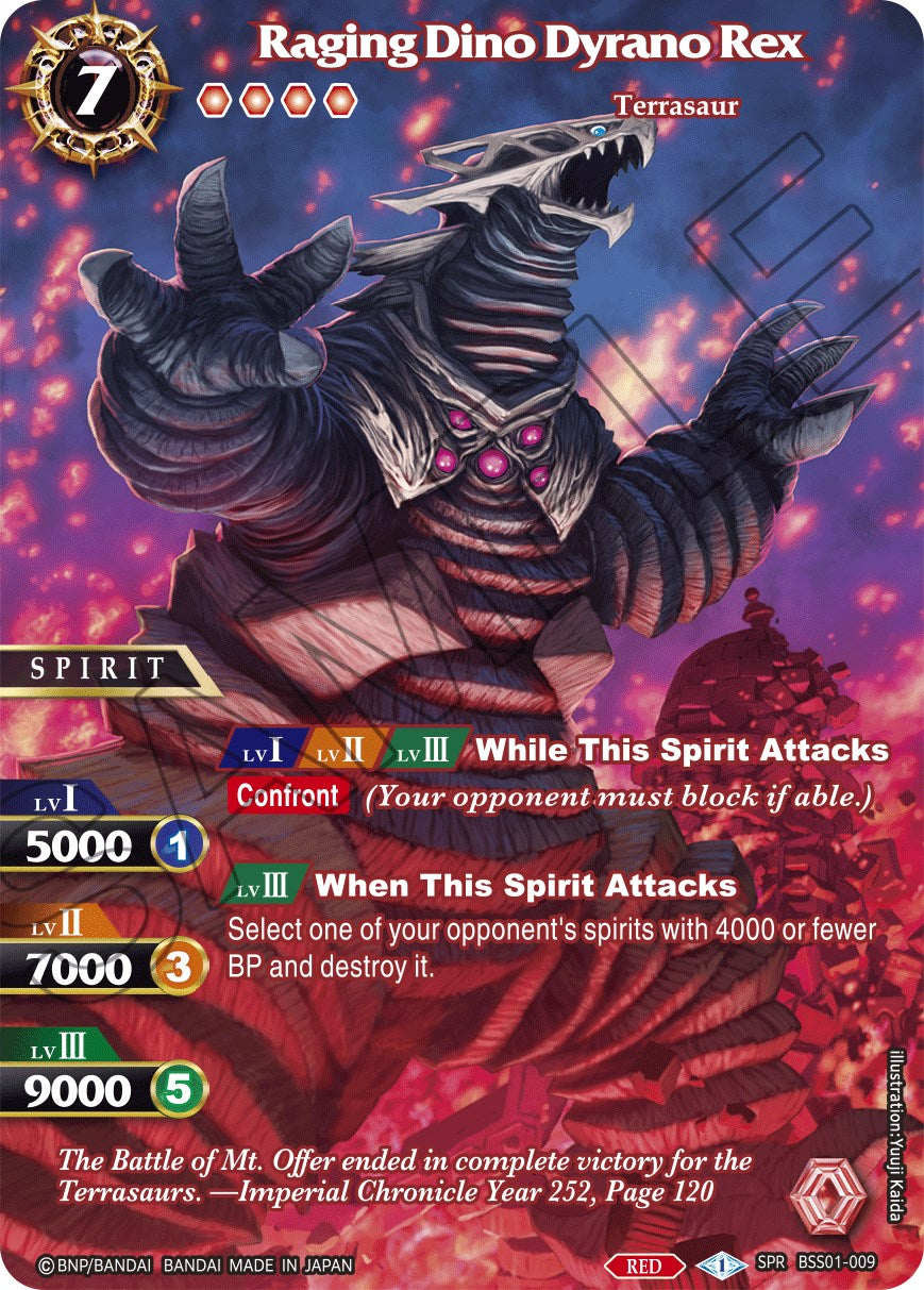 Raging Dino Dyrano Rex (SPR) (BSS01-009) [Dawn of History] | Total Play