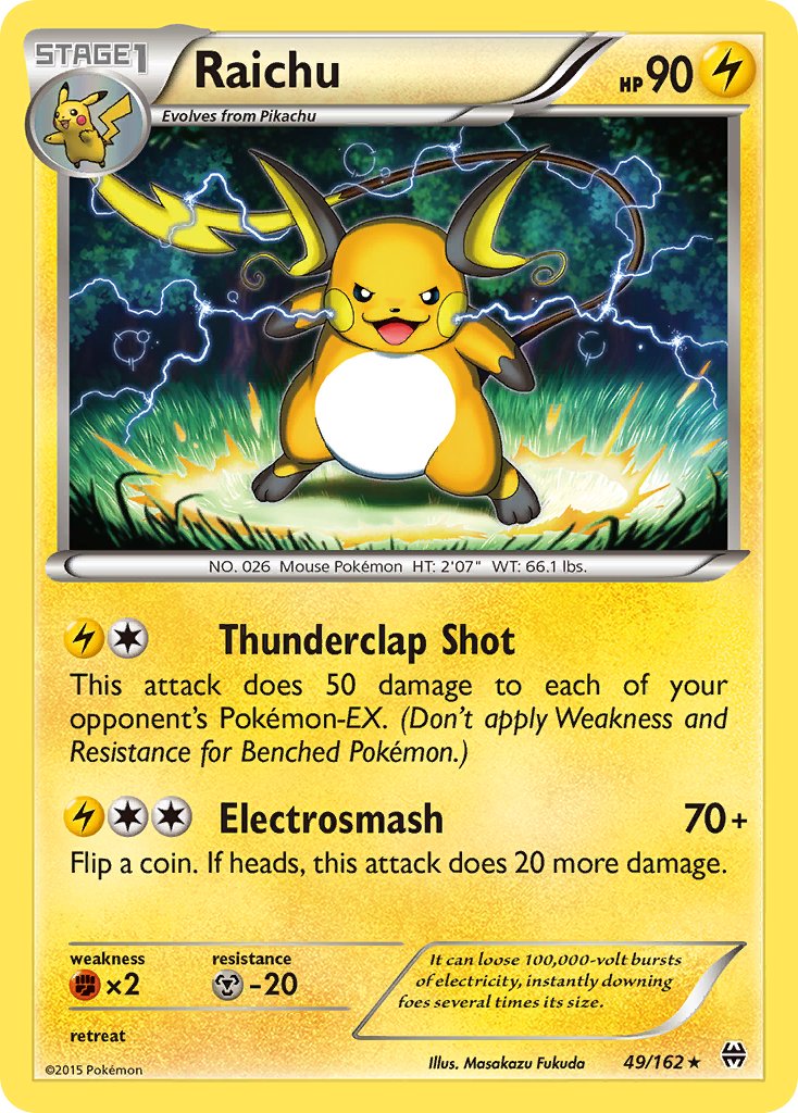 Raichu (49/162) (Theme Deck Exclusive) [XY: BREAKthrough] | Total Play