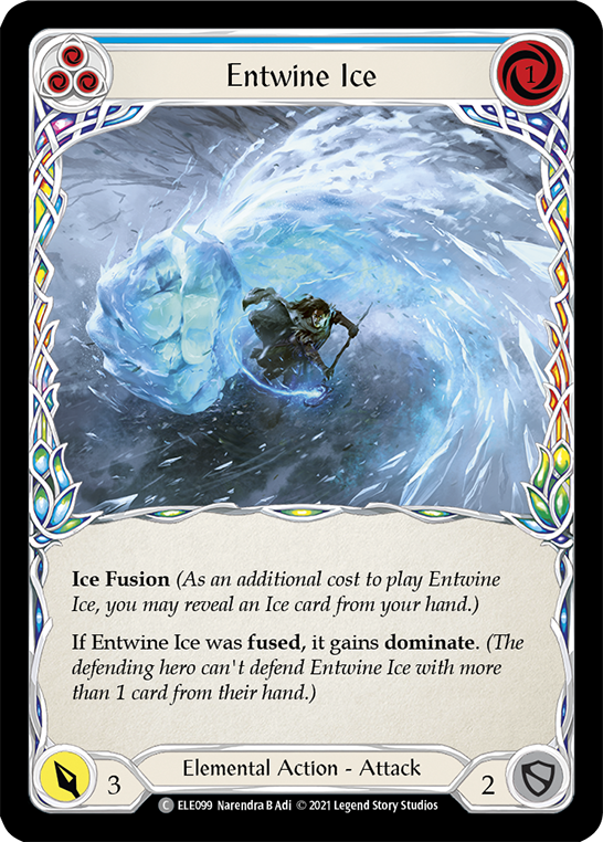 Entwine Ice (Blue) [ELE099] (Tales of Aria)  1st Edition Rainbow Foil | Total Play