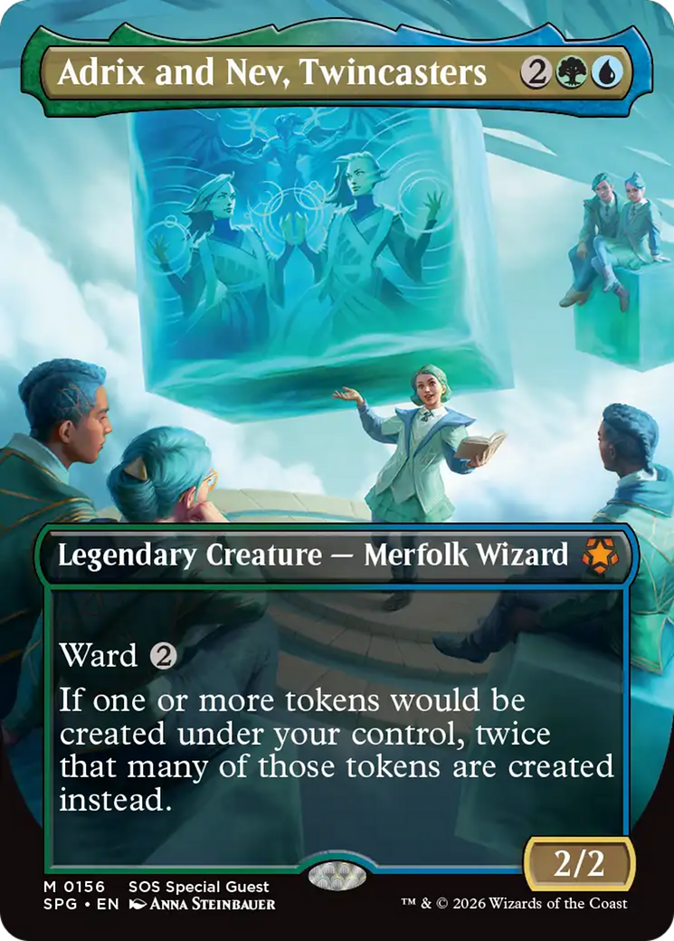 Adrix and Nev, Twincasters (Borderless) [Secrets of Strixhaven Special Guests] | Total Play