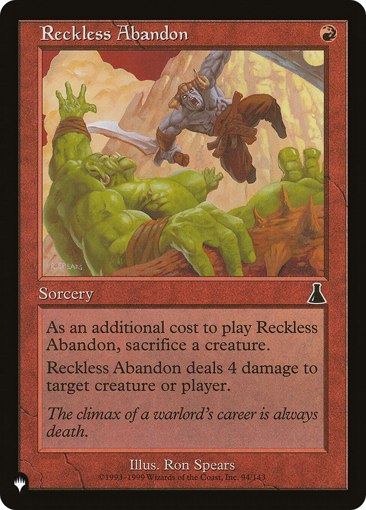 Reckless Abandon [The List] | Total Play