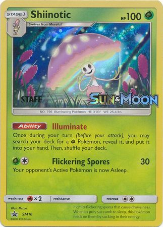 Shiinotic (SM10) (Staff Prerelease Promo) [Sun & Moon: Black Star Promos] | Total Play