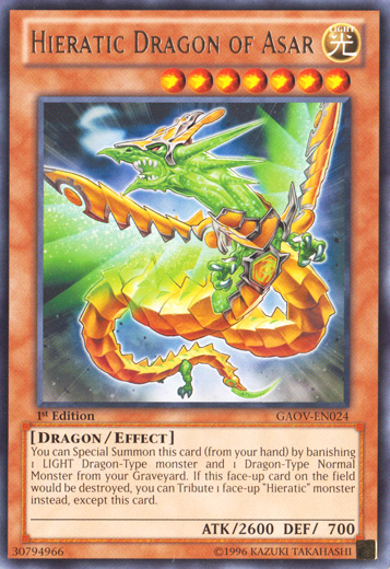 Hieratic Dragon of Asar [GAOV-EN024] Rare | Total Play