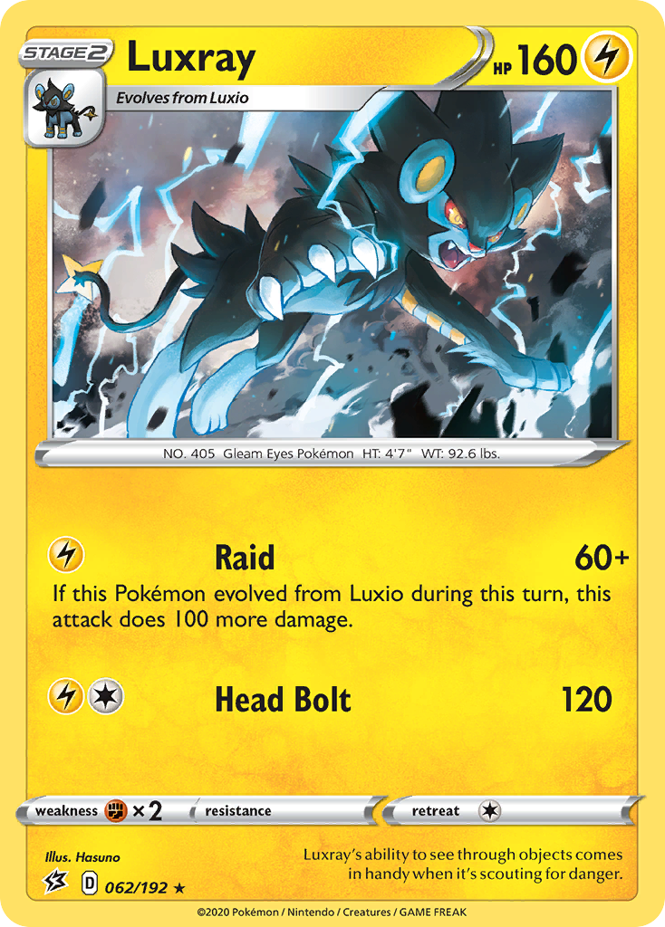 Luxray (062/192) [Sword & Shield: Rebel Clash] | Total Play