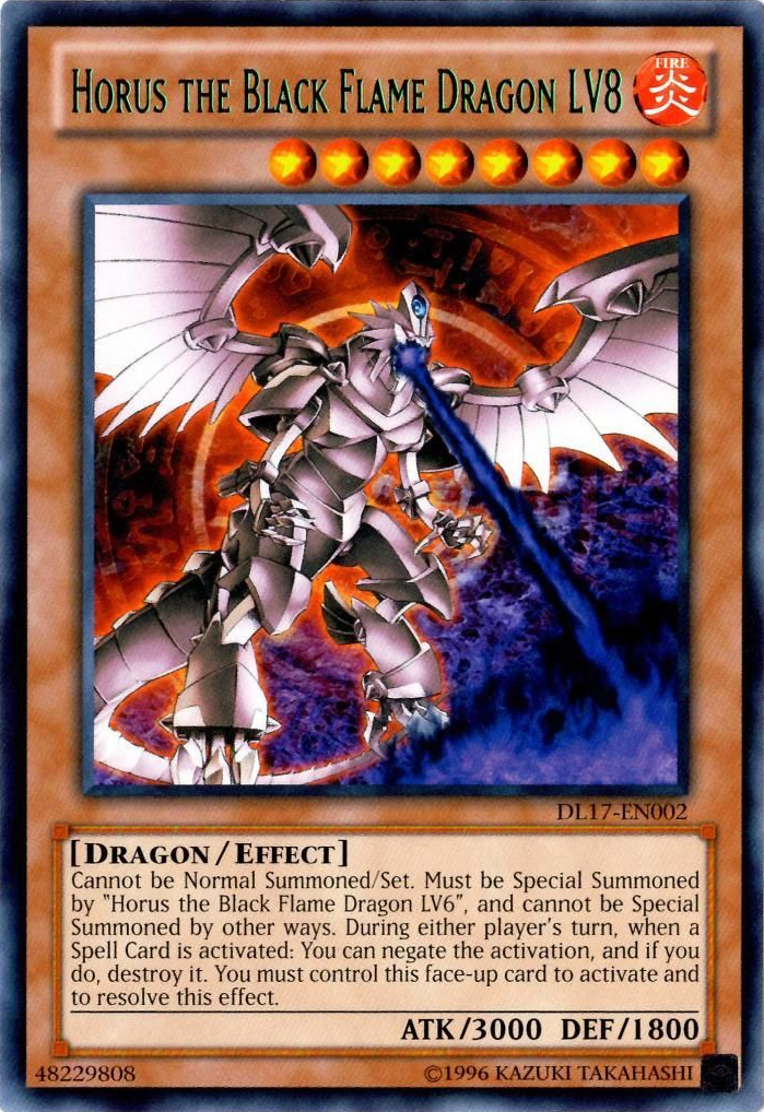 Horus the Black Flame Dragon LV8 (Green) [DL17-EN002] Rare | Total Play