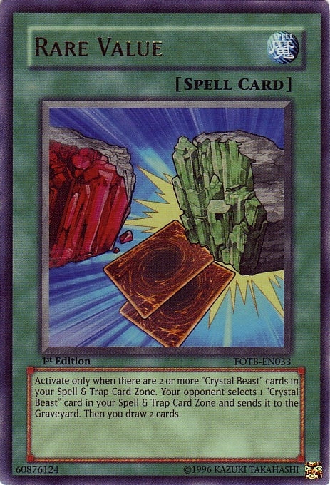 Rare Value [FOTB-EN033] Ultra Rare | Total Play