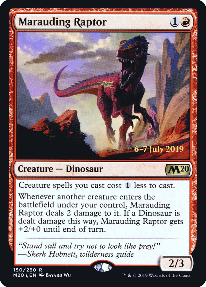 Marauding Raptor [Core Set 2020 Prerelease Promos] | Total Play