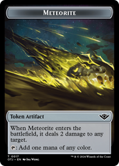 Mercenary // Meteorite Double-Sided Token [Outlaws of Thunder Junction Tokens] | Total Play