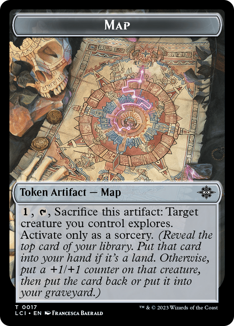 Map // Dinosaur (0009) Double-Sided Token [The Lost Caverns of Ixalan Tokens] | Total Play