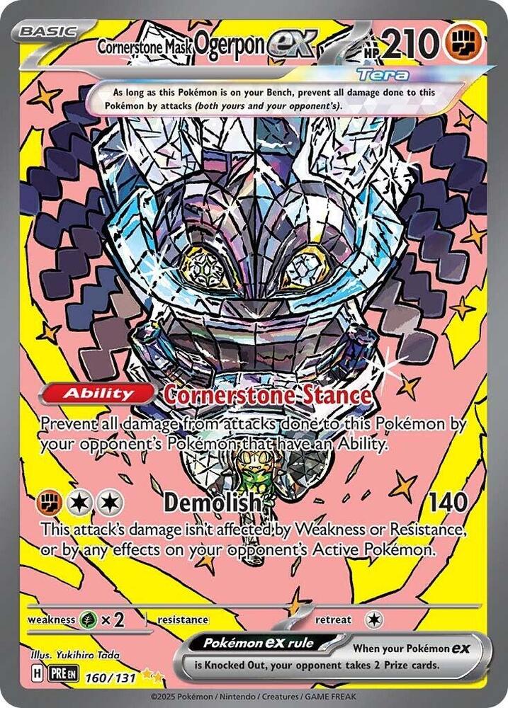 Cornerstone Mask Ogerpon ex (160/131) [Scarlet & Violet: Prismatic Evolutions] | Total Play