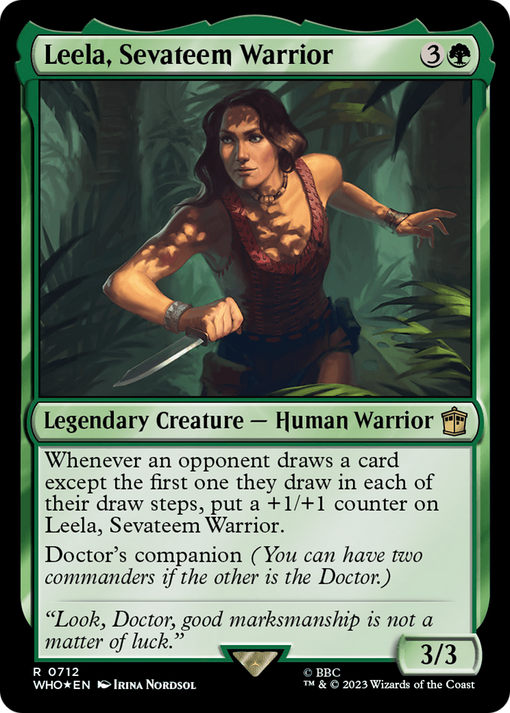 Leela, Sevateem Warrior (Surge Foil) [Doctor Who] | Total Play