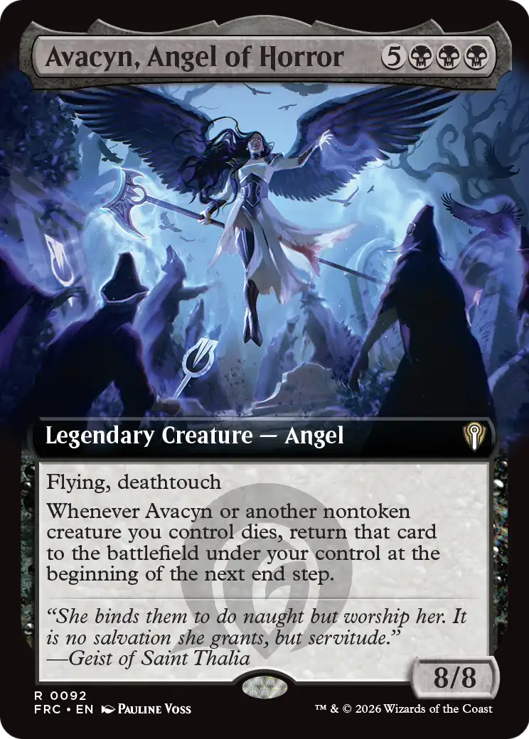 Avacyn, Angel of Horror (Extended Art) [Reality Fracture Commander] | Total Play
