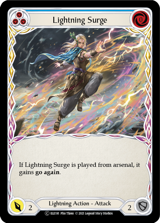 Lightning Surge (Blue) [U-ELE191] (Tales of Aria Unlimited)  Unlimited Rainbow Foil | Total Play