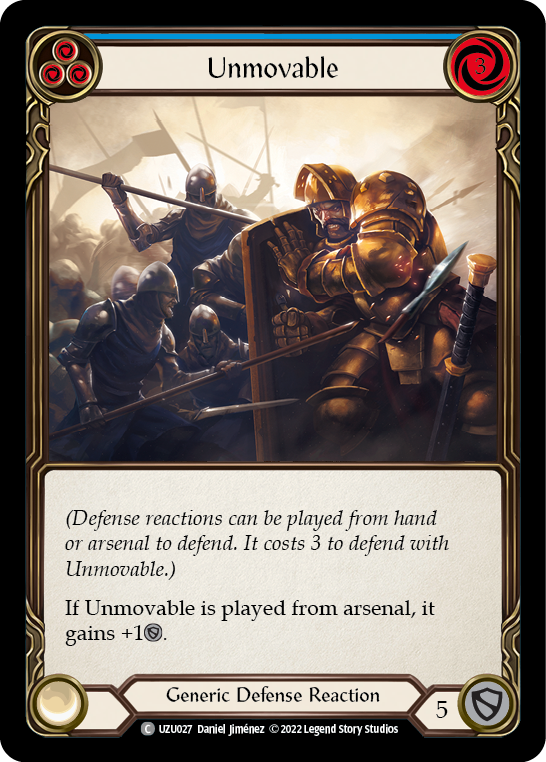 Unmovable (Blue) [UZU027] (Outsiders Uzuri Blitz Deck) | Total Play