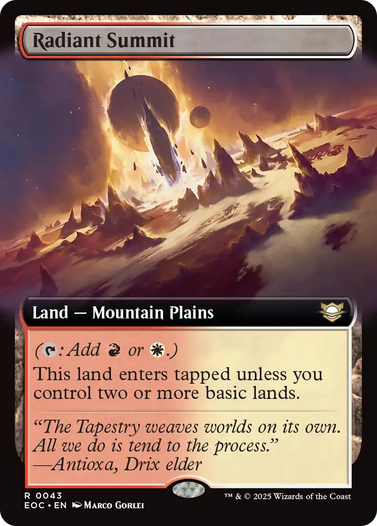 Radiant Summit (Extended Art) [Edge of Eternities Commander] | Total Play