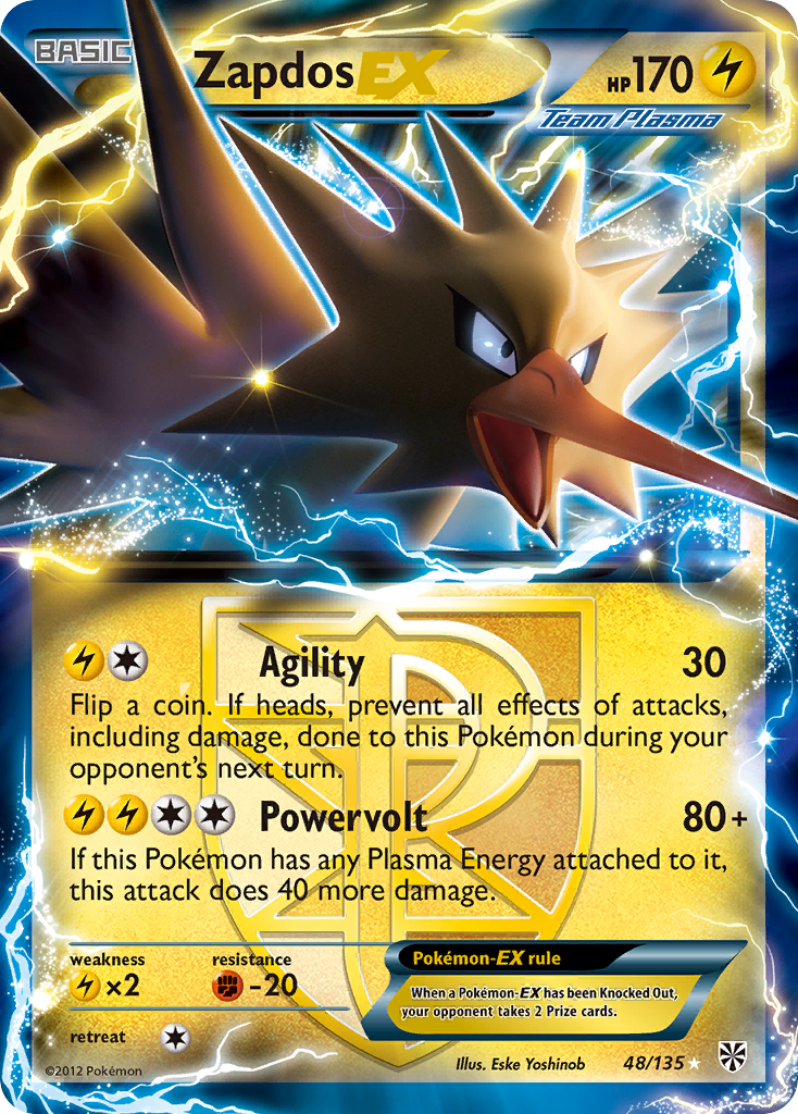 Zapdos EX (48/135) [Black & White: Plasma Storm] | Total Play