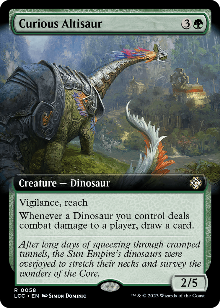 Curious Altisaur (Extended Art) [The Lost Caverns of Ixalan Commander] | Total Play