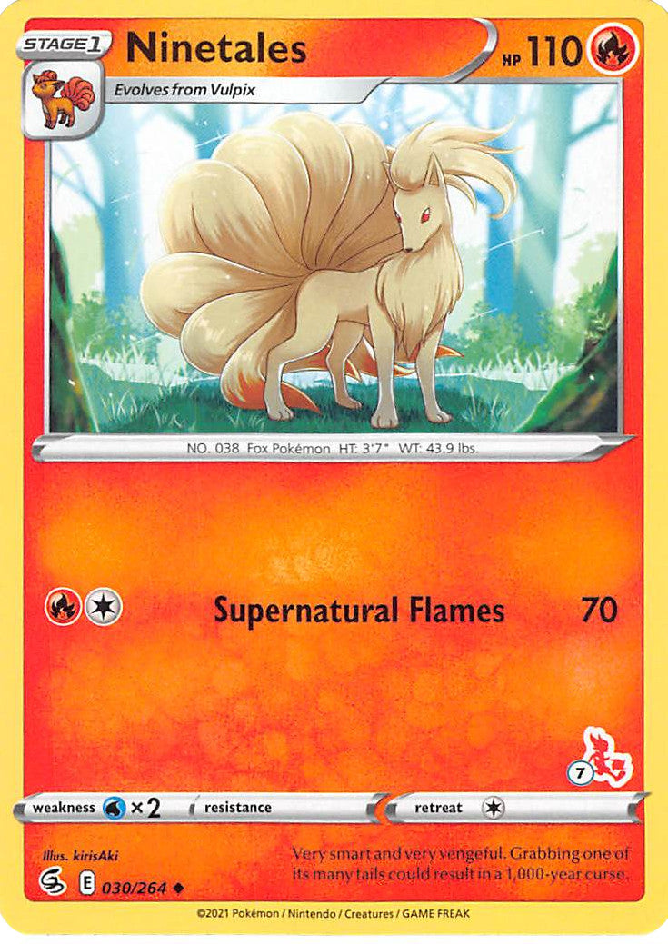 Ninetales (30/264) (Cinderace Stamp #7) [Battle Academy 2022] | Total Play