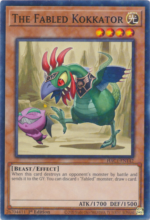 The Fabled Kokkator (Duel Terminal) [HAC1-EN142] Common | Total Play