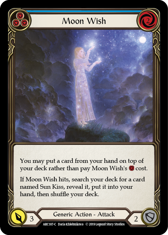 Moon Wish (Blue) [ARC187-C] (Arcane Rising)  1st Edition Rainbow Foil | Total Play